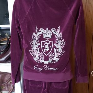 Juicy Couture Track Suit Velvet Set Purple Small